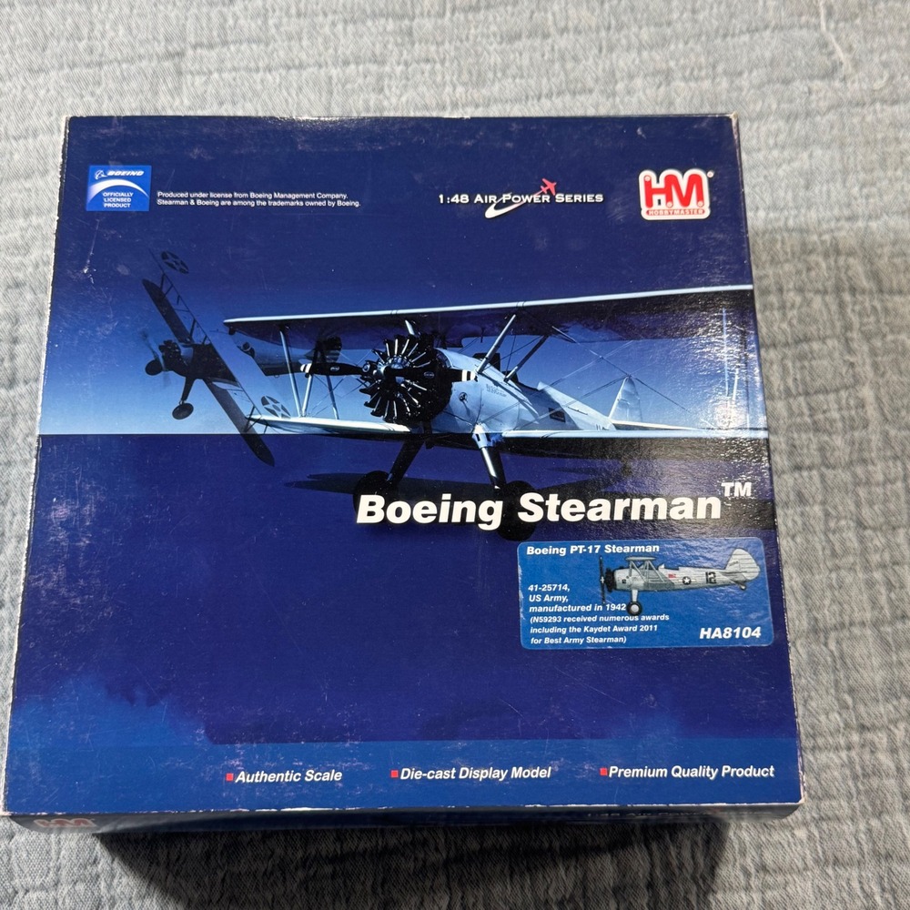 Hobby Master HA8104 Boeing PT-17 Kaydet Stearman 41-25714, US Army USAAF 1942